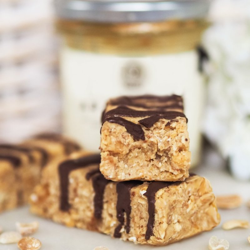 Arašídové proteinové tyčinky s čokoládou