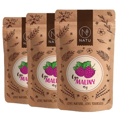 Lyofilizované maliny 3x45g