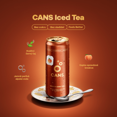 CANS ledový čaj broskev 330ml