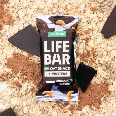 Organic Lifebar Oat Snack Protein Chocolate Delight 40g