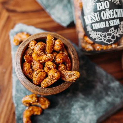 Kešu ořechy s tamari a sezamem BIO 140g