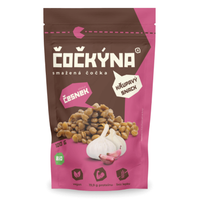 Čočkýna příchuť česnek BIO 100g