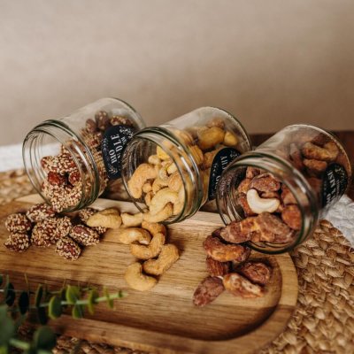 Dárkový set BIO ochucených ořechů