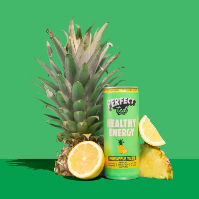 Healthy Matcha Energy Drink Pineapple and Yuzu 250ml