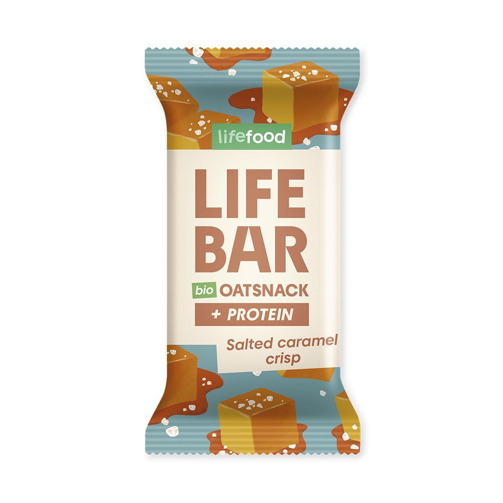 Lifefood Lifebar Oat Snack Protein slaný karamel BIO 40g