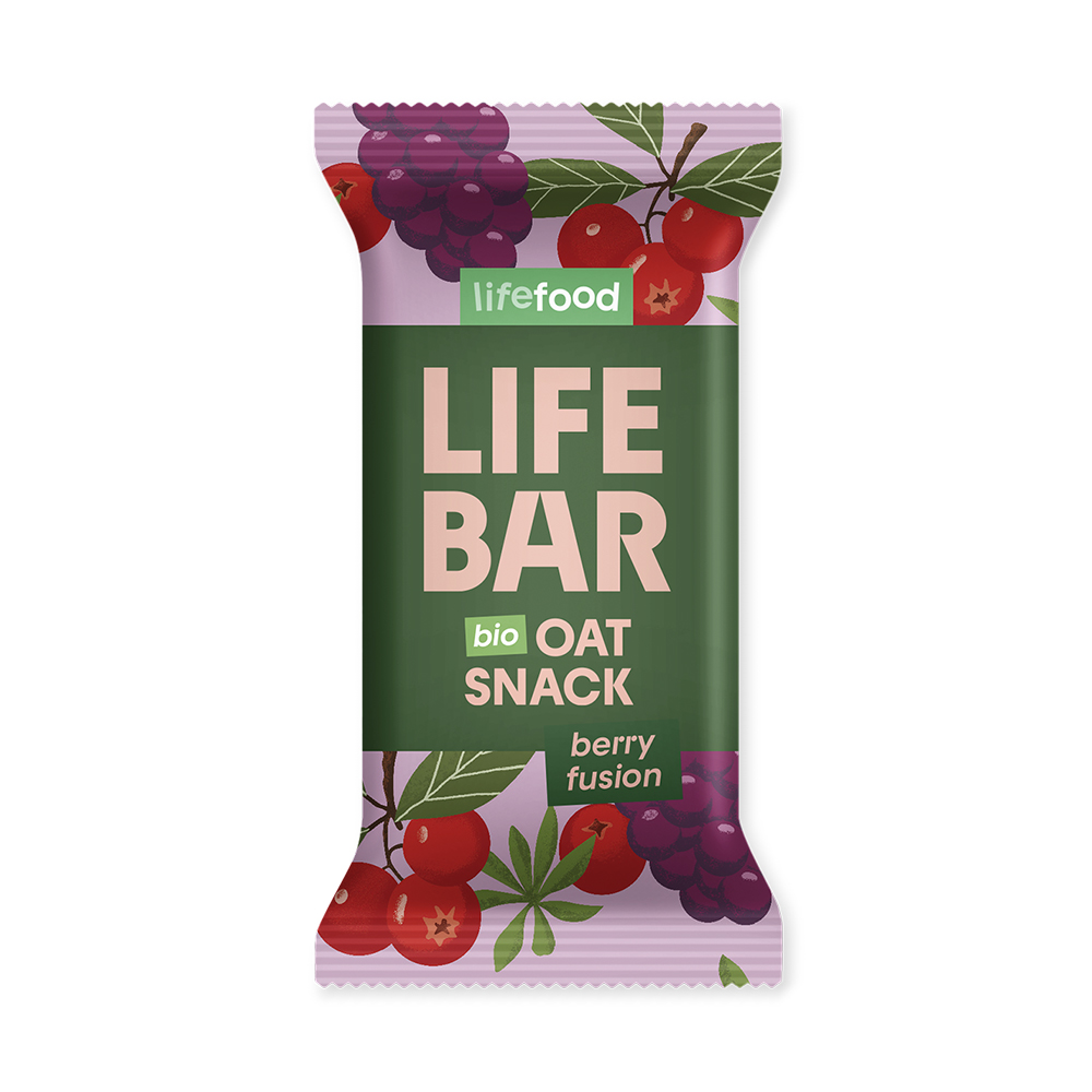 Lifefood Lifebar Oat Snack ovocný BIO 40g