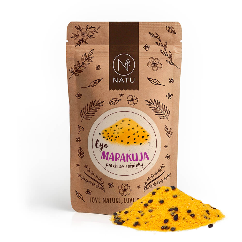 NATU Lyofilizovaná marakuja prach se semínky 120g