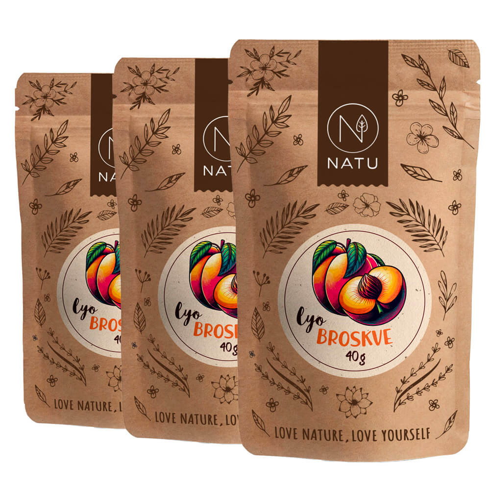 NATUNATU Lyofilizované broskve plátky 3x40g