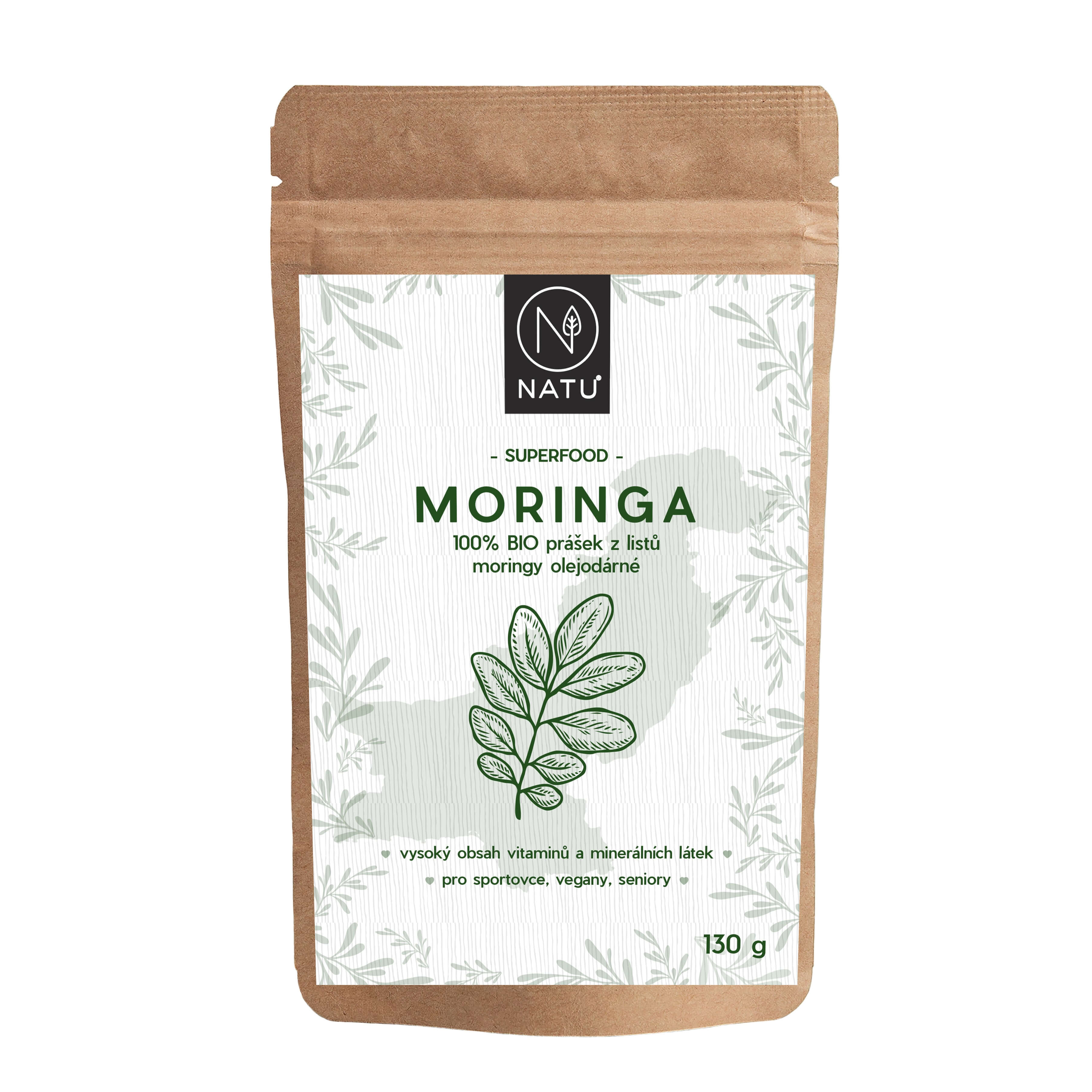 NATU Moringa prášek BIO 130 g