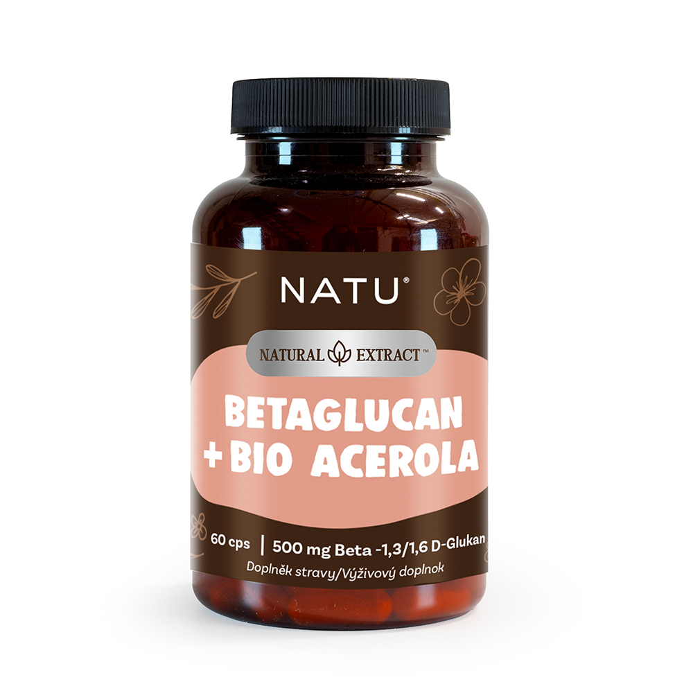 Levně NATU BetaGlukan 500 mg s BIO acerolou 60 kapslí
