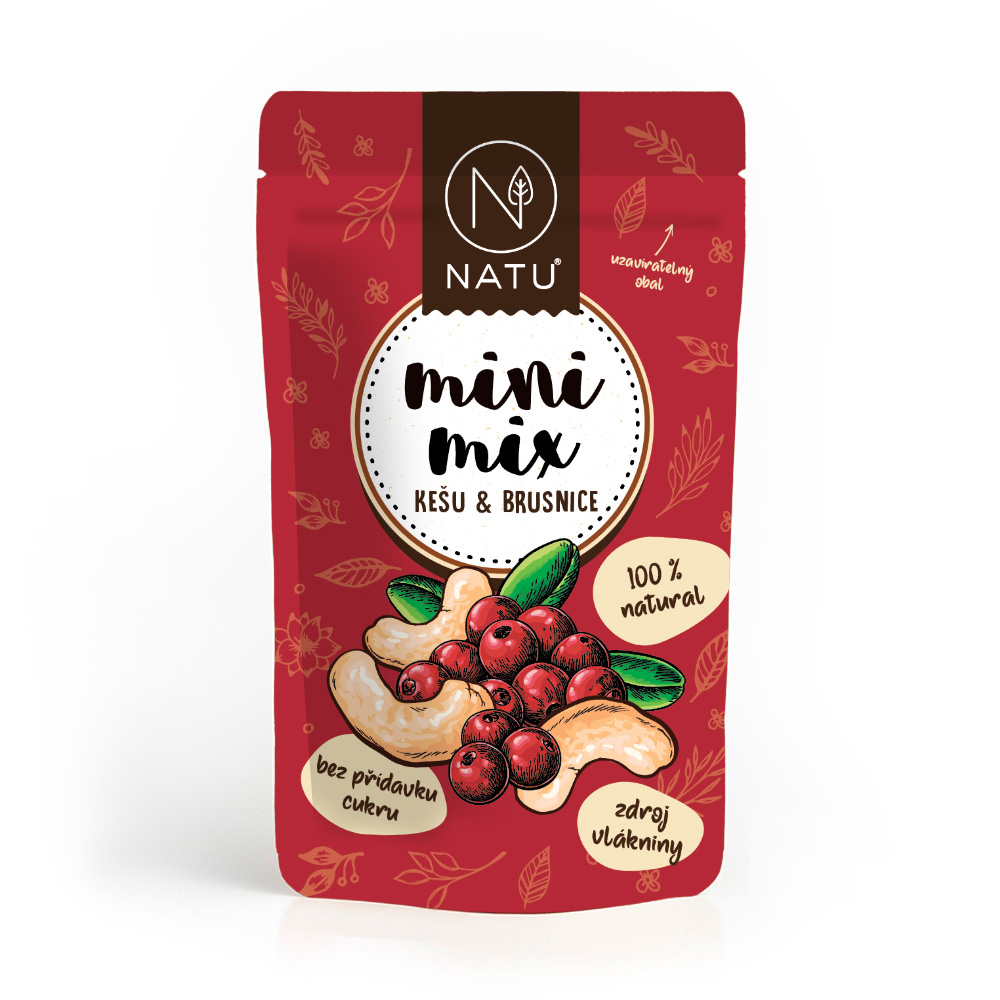 NATU Mini mix kešu a brusinky — náhled 2