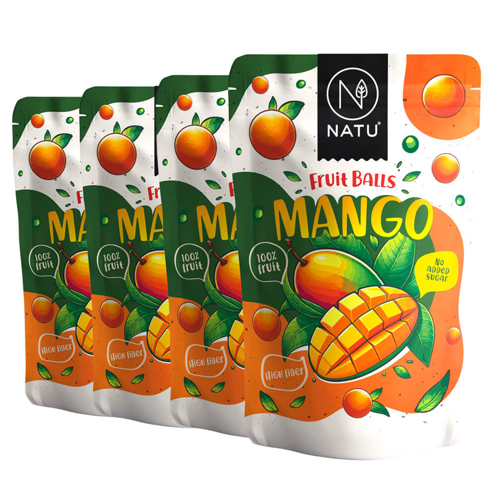 Levně NATU Ovocné kuličky mangové 4x90g