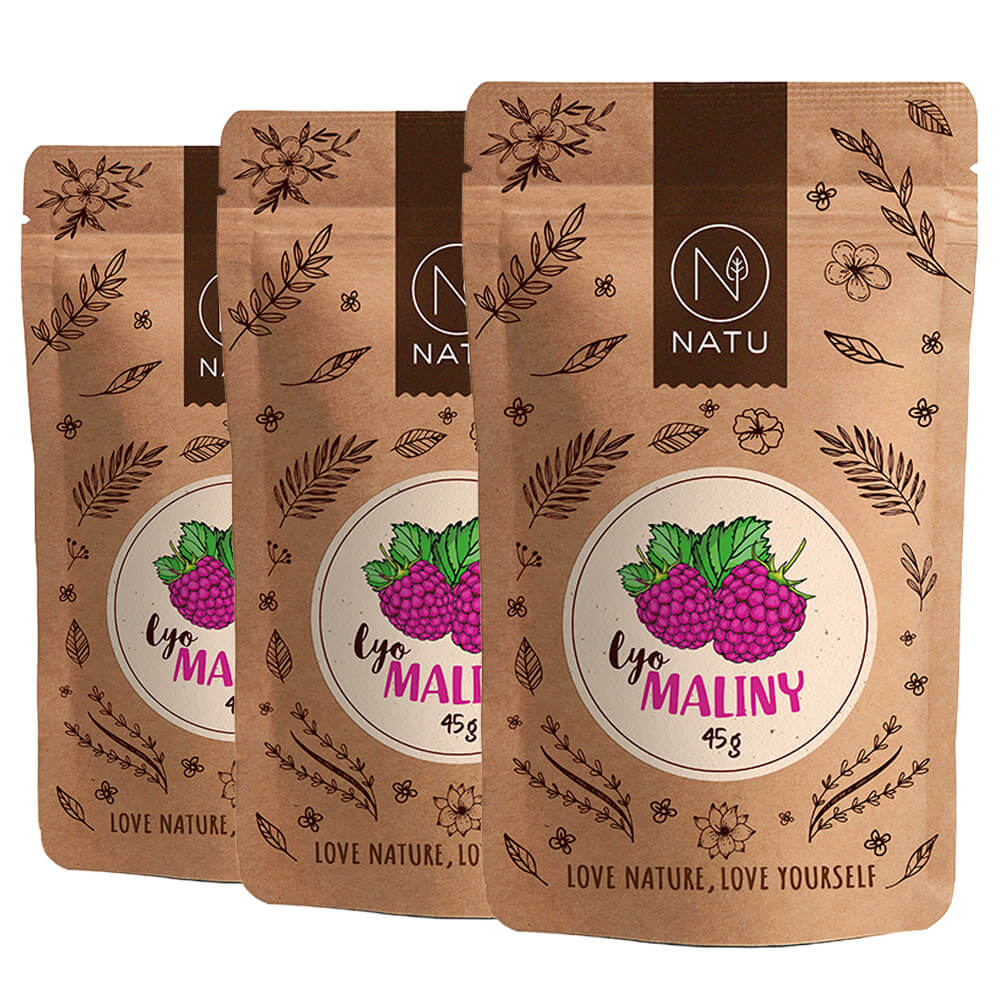 NATU Lyofilizované maliny 45 g