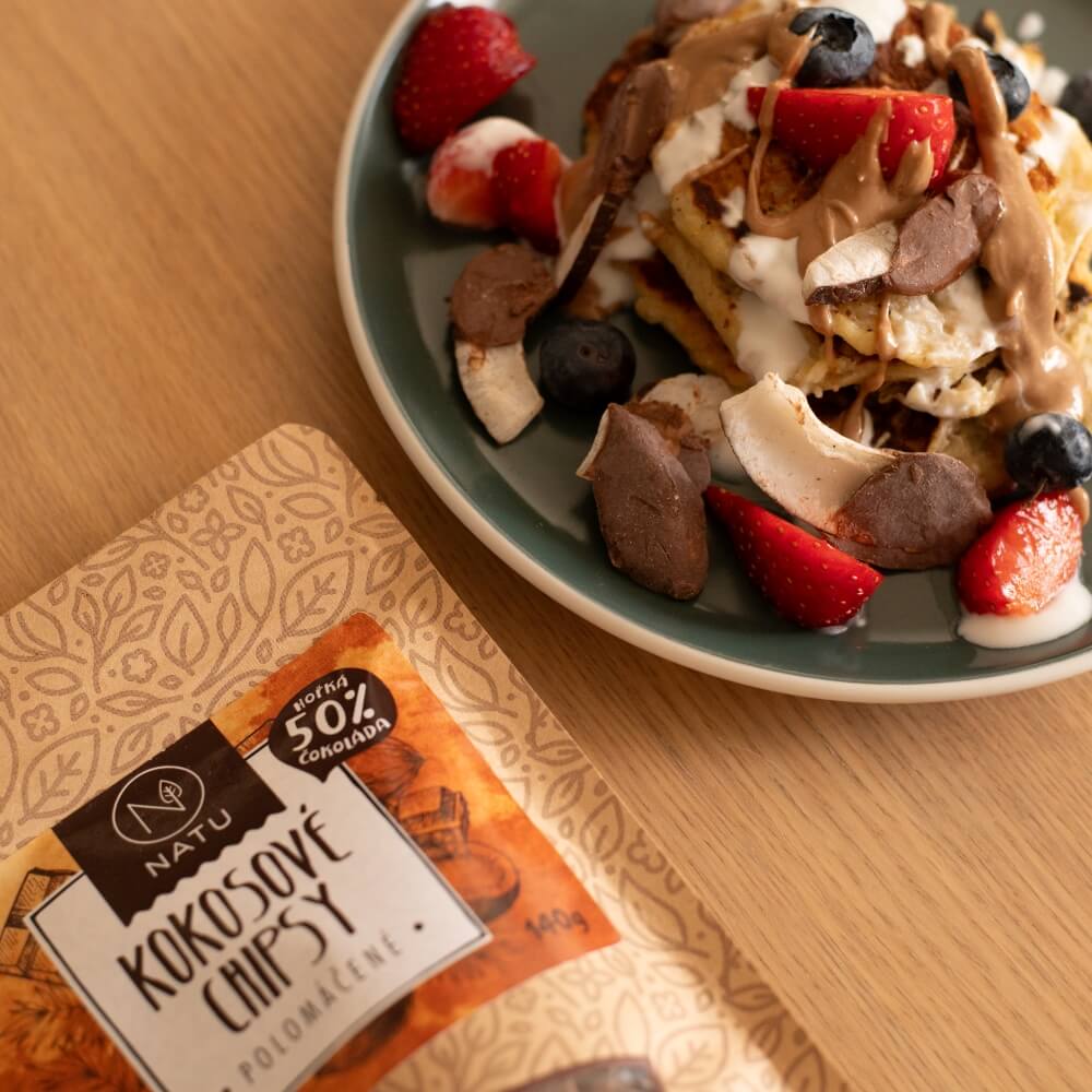 Kokosové chipsy polomáčené 50% hořká čokoláda — náhled 5