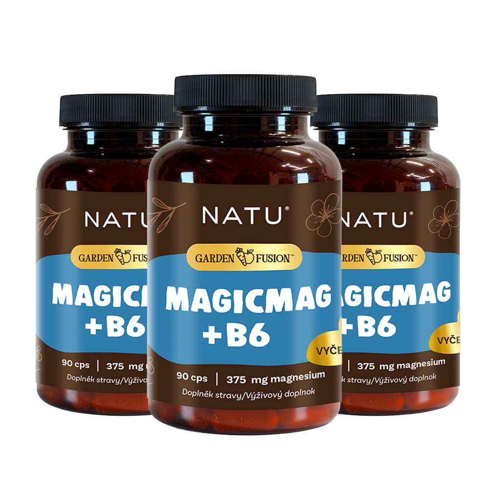 Levně 2+1 Garden Fusion Hořčík bisglycinát (magnesium)+vitamin B6 90 kapslí