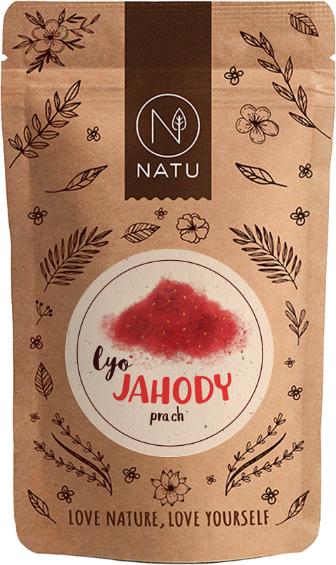 NATU Lyofilizované jahody prach 80g