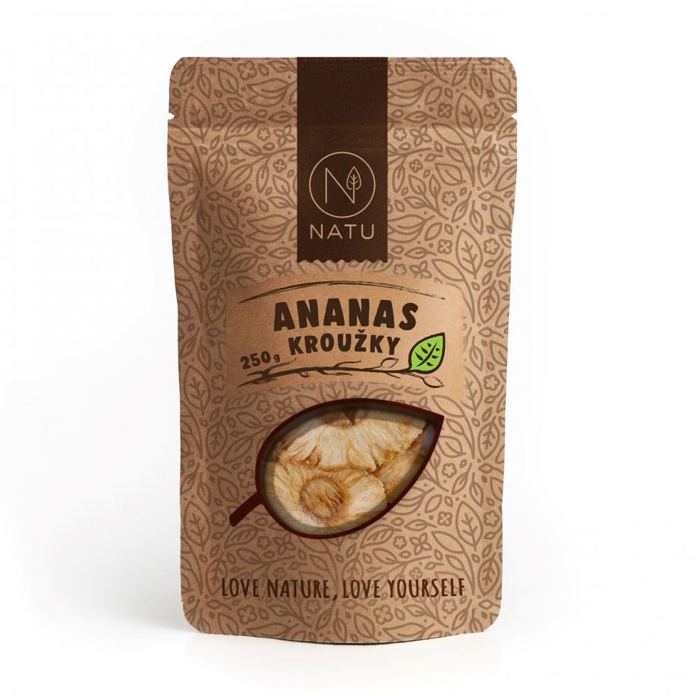 NATU Ananas kroužky natural 250 g